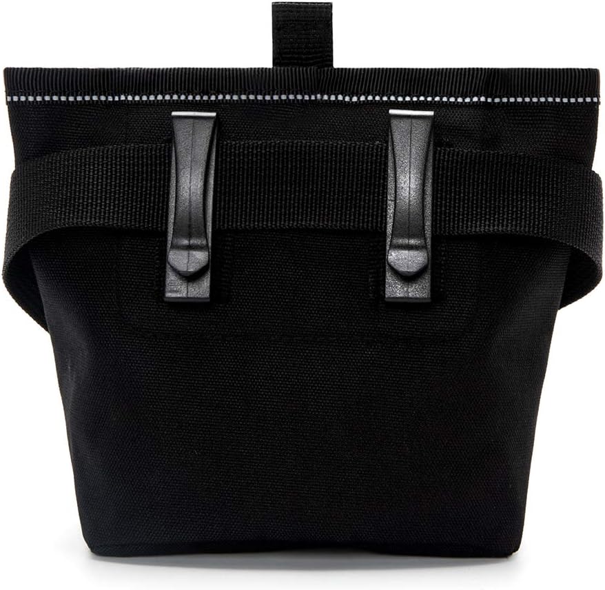 eBasics puppy bait bag wide open top showing three cup capacity and black visible lining