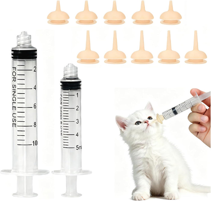 Silicone Pet Feeding Nipple and Syringes for Newborn Animals - Image 1