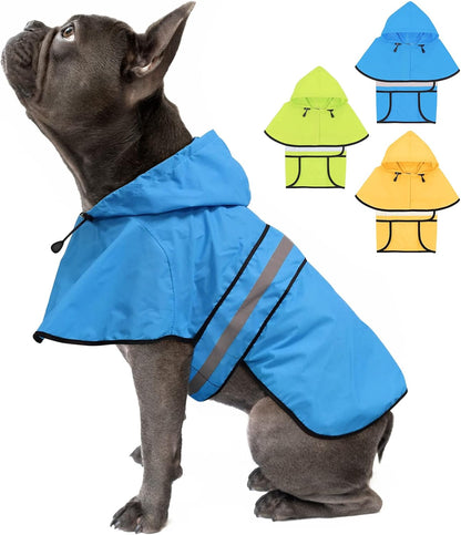 Weesiber Dog Raincoat, Waterproof Dog Rain Jacket with Leash Hole, Lightweight Reflective Pet Rain Coat for Walking (XL, Pink) - Image 10