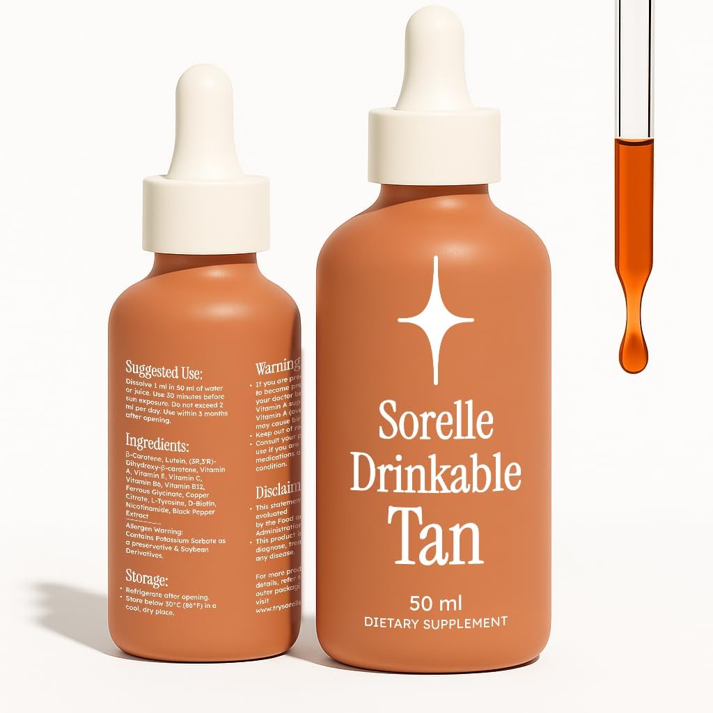 Sorelle Beauty Tanning Drops front bottle view 50ml