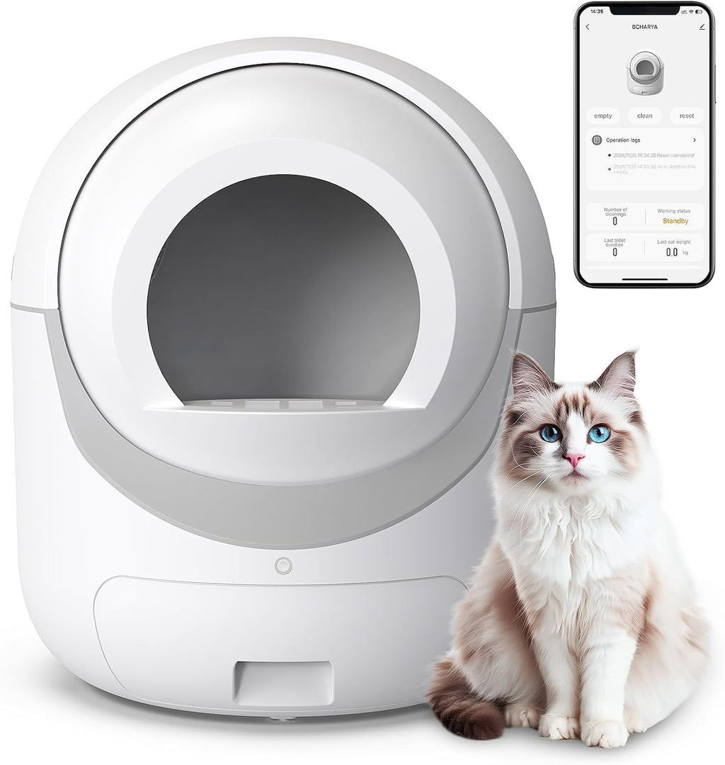 Securely sealed white cat litter liner bag preventing spills and odors