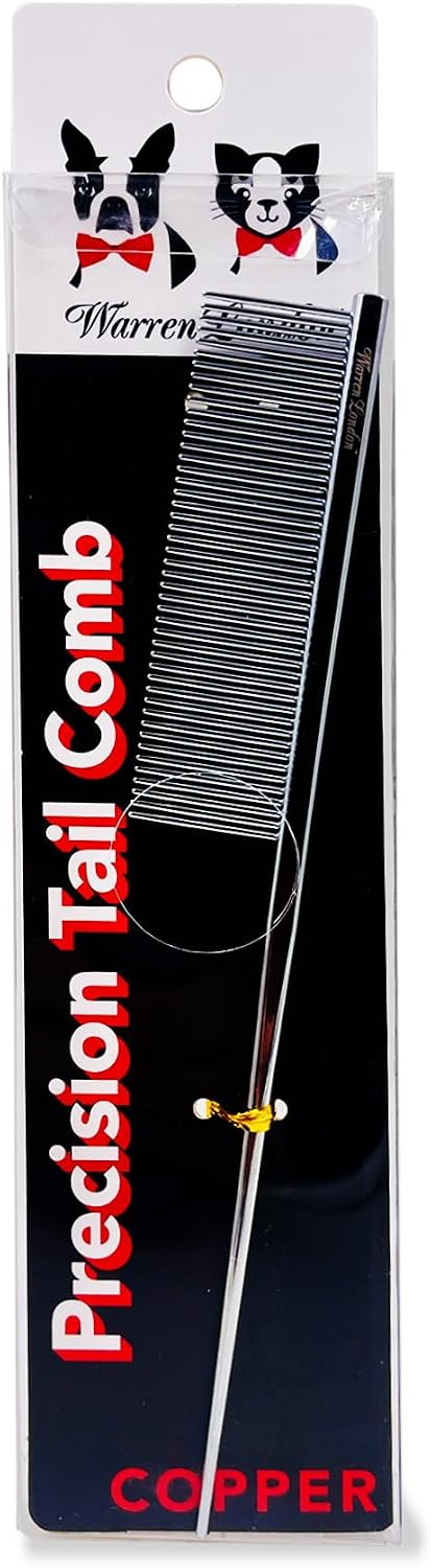 Warren London Carding Cat Comb | 7.5 inches made with Copper | Rounded Tips Prevent Irritation | Dual Tooth Design for Short & Long Hair removes Mats and Tangles - Image 9
