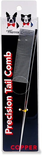 Warren London Carding Cat Comb | 7.5 inches made with Copper | Rounded Tips Prevent Irritation | Dual Tooth Design for Short & Long Hair removes Mats and Tangles - Image 9