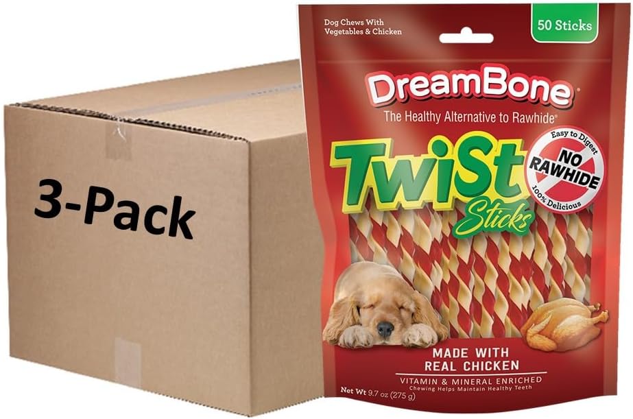 DreamBone Twist Sticks Chews for Dogs, Treat Your Dog to Easy-to-Digest Rawhide-Free Chews Made with Real Vegetables and Chicken, 50 Count - Image 15