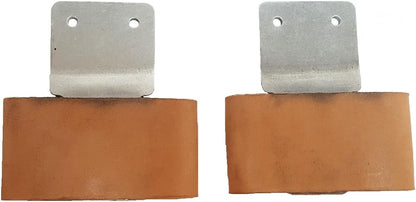 Genuine Blevins buckles vertical post hardware components laid out on a clean background