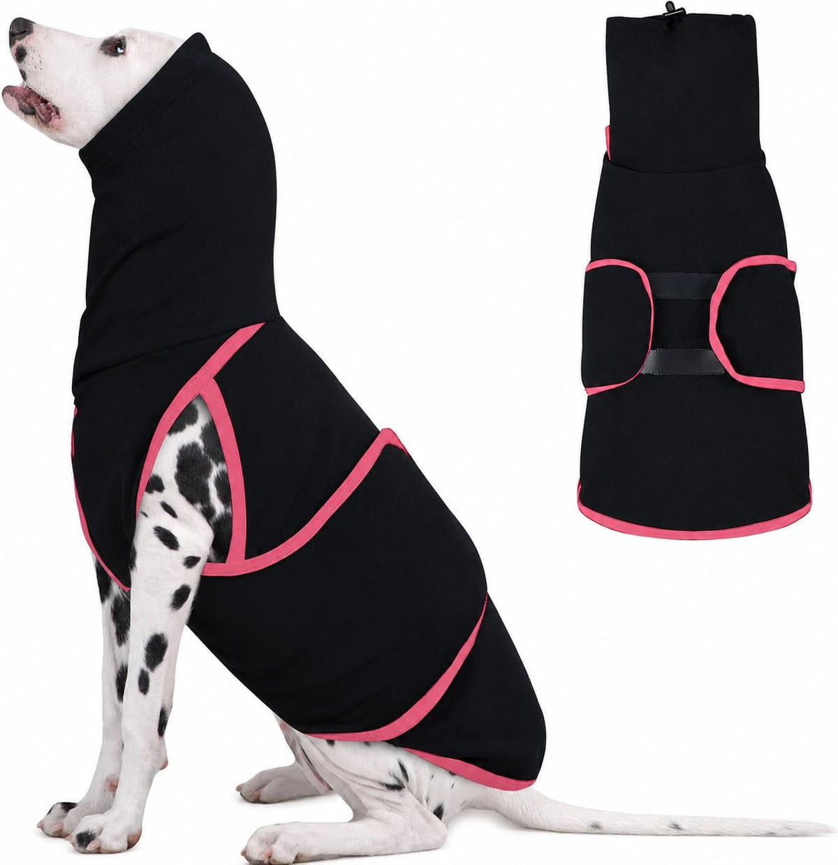 Dog Anxiety Jacket Calming Shirt, Anxiety Relief Calming Vest with Dog Ear Muffs, Noise Protection Dogs Winter Coat, Lightweight Stretchy Turtleneck T-Shirts - Image 10