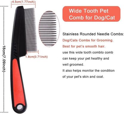 Durable metal teeth of Iluadme dog grooming tool