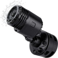 Hygger aquarium wave maker 4W 750GPH front view in black showing the compact rotating head and protective cover.