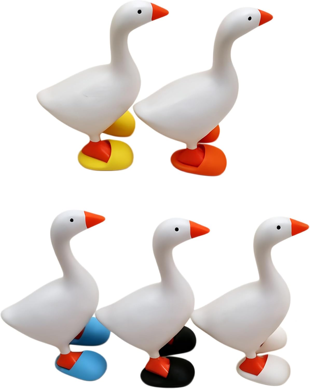 4 Set Shoes for Desk Goose 7 inches, Mini Goose Accessories with Pink Black Red White Shoes, Outfit Decoration for Desktop Goose, Doll Dress Up Accessories (Shoes) - Image 13