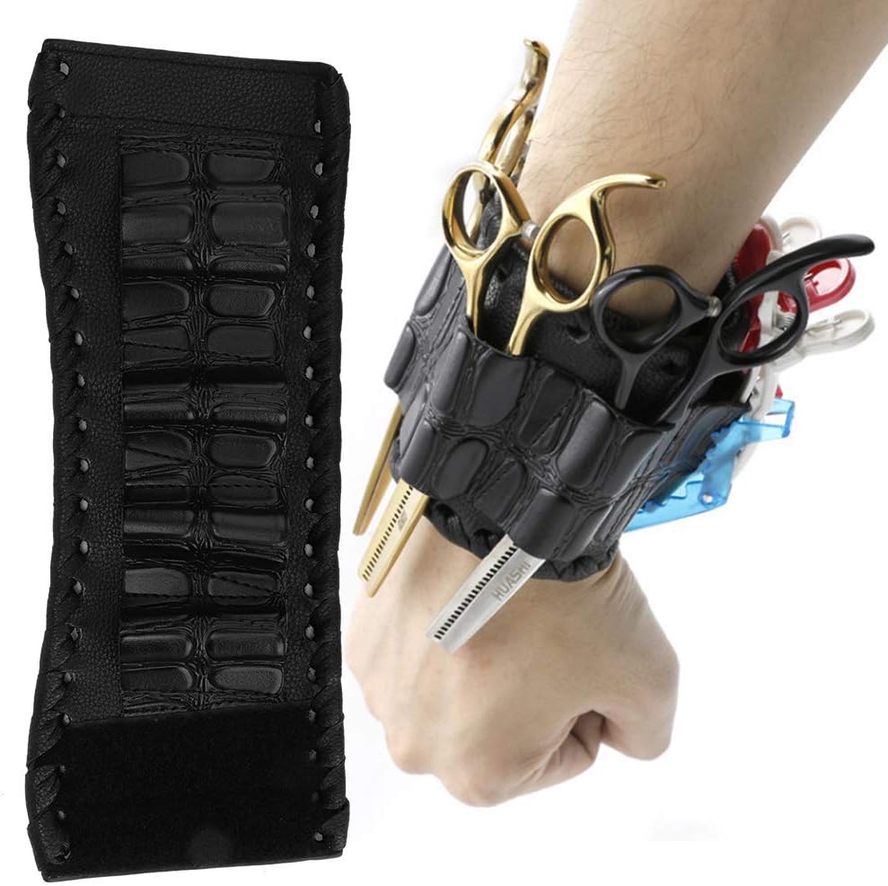 ZJchao hairdressing tool kit front view showing professional scissor slots