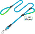 Dog Leash Heavy Duty 4/5/6ft XiaZ 2 Handles Dog Leashes for Medium Large Dogs 1/2 Inch 1000lb Strength Reflective PVC Waterproof-Handles Metal Hook Dual-Handle Rope Leash Nighttime Safety - Image 1