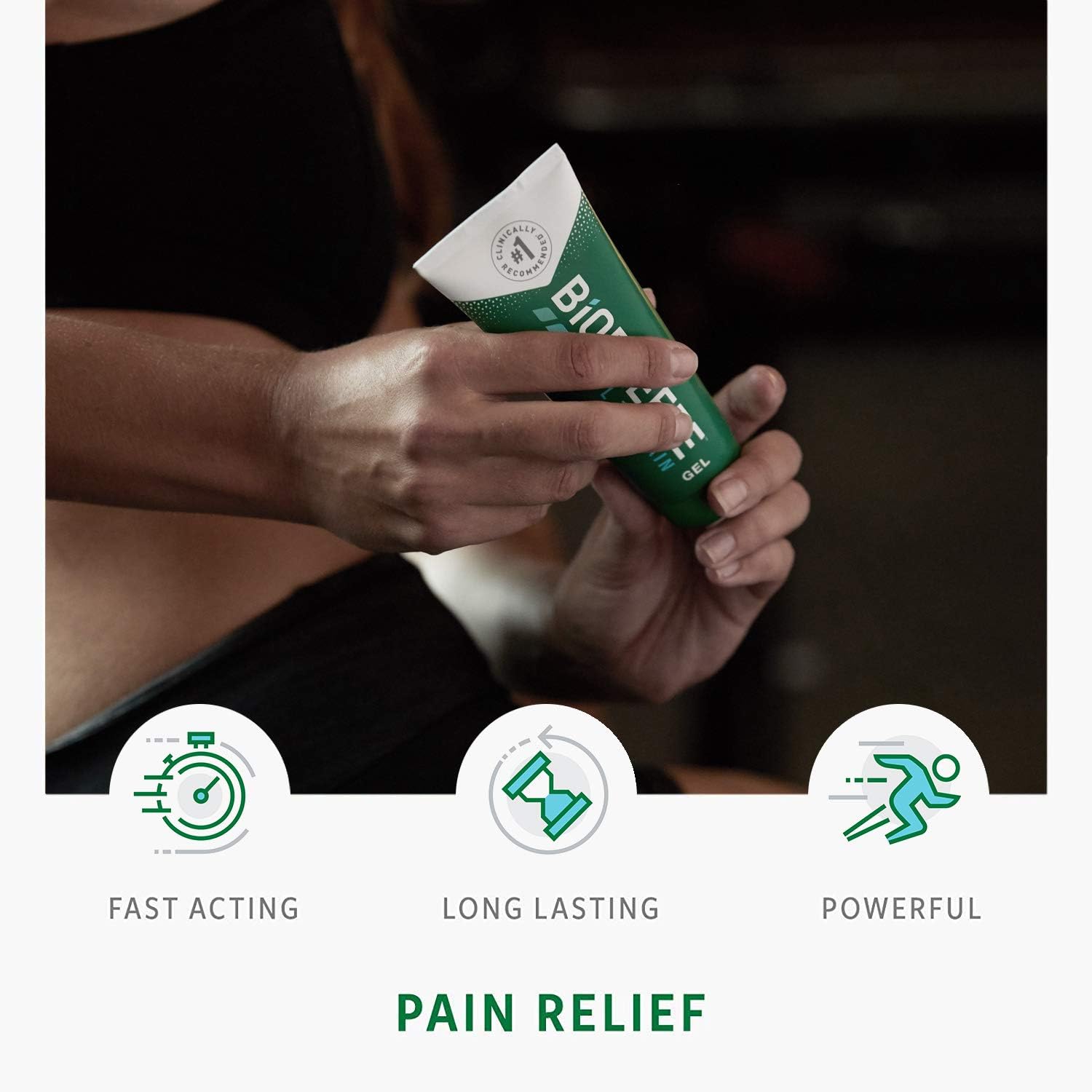 Topical menthol gel packaging details with directions and safety warnings