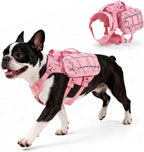 Large Dog Harness Backpack, No Pull Adjustable Dog Vest with Handle & Leash Ring, Lightweight Dog Backpack with Side Pockets for Walking, Training & Day Hikes, Orange, L - Image 9