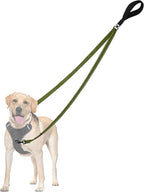 PetBonus Two Point Control Dog Leash, Works with No Pull Harnesses, No Tangle Training Leashes, Soft Padded and Reflective Walking Lead, Converts to Single Lead for Medium Large Dogs (Black) - Image 11