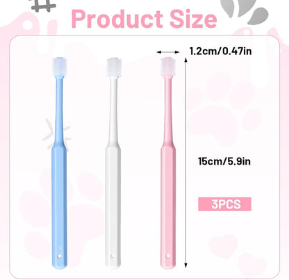 Ergonomic non-slip handle of the Wjiaaa pet toothbrush