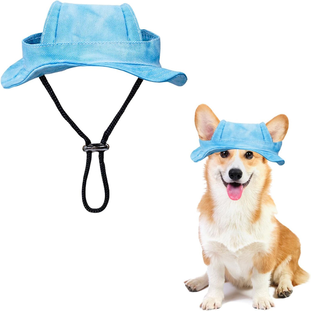 Otkarxus princess dog bucket hat front view blue color