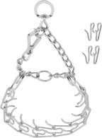 Durable chrome plated pinch collar for obedience training