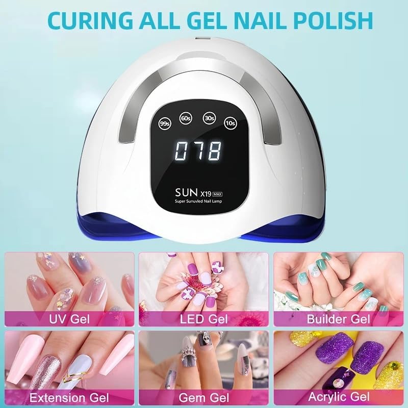 Side profile of Beenle 320W professional nail curing device