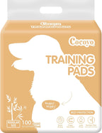 Puppy smelling the built in attractant on a COCOYO training pad during initial potty training.
