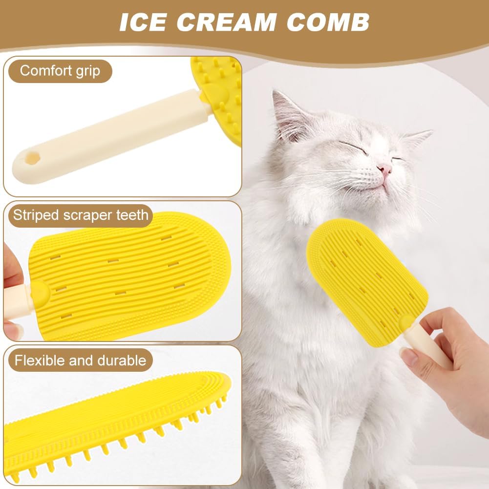 ZHY stainless steel pet comb set showing packaging details