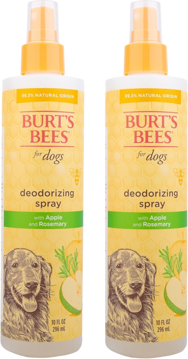 BURT'S BEES FOR PETS Deodorizing Spray for Dogs with Apple and Rosemary Extract, 99.7% Natural Origin, Gentle Waterless Dry Dog Shampoo, pH Balanced for All Dogs, 10 Fl Oz - Image 9