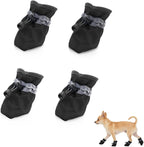 Andiker 4 Pcs Dog Shoes, Soft Breathable Dog Boots with Adjustable Drawstring Non-Slip Sole Easy to Clean Dog Paw Protectors for Outdoors Indoors in Spring Summer (Black, S) - Image 11