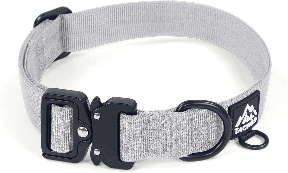 Dog Collar for Large Dogs - Adjustable, Chew Proof Nylon Collar with Metal Quick Release Buckle and D-Ring for Dog Tags (Dark Green, L) - Image 11