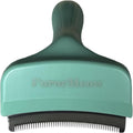 FurorMeow green pet deshedding tool front view for small dogs and cats