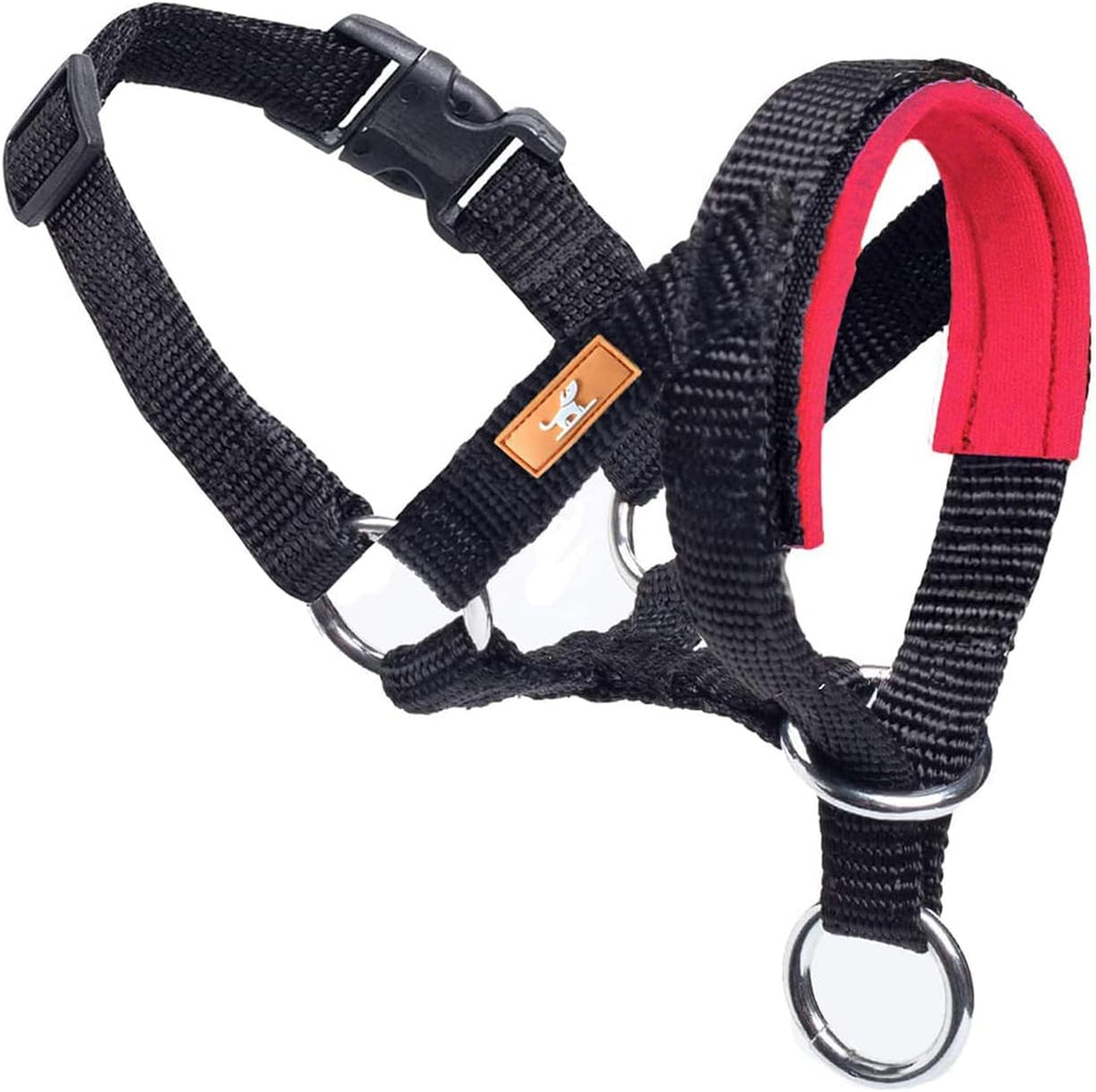 Dog Head Collar, Fabric Padded Head Collar for Dogs to Prevent Pulling, Adjustable Dog Head Harness (L,Black) - Image 13