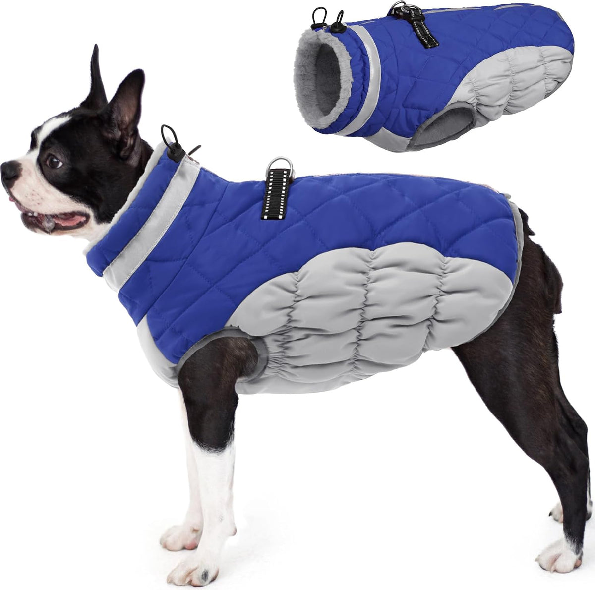AOFITEE Dog Coat, Warm Dog Winter Coat, Reflective Turtleneck Large Dogs Jacket with Harness Built in, Turtleneck Pet Winter Jacket, Waterproof Pet Snow Jackets Fleece Vest, Pink XL - Image 10