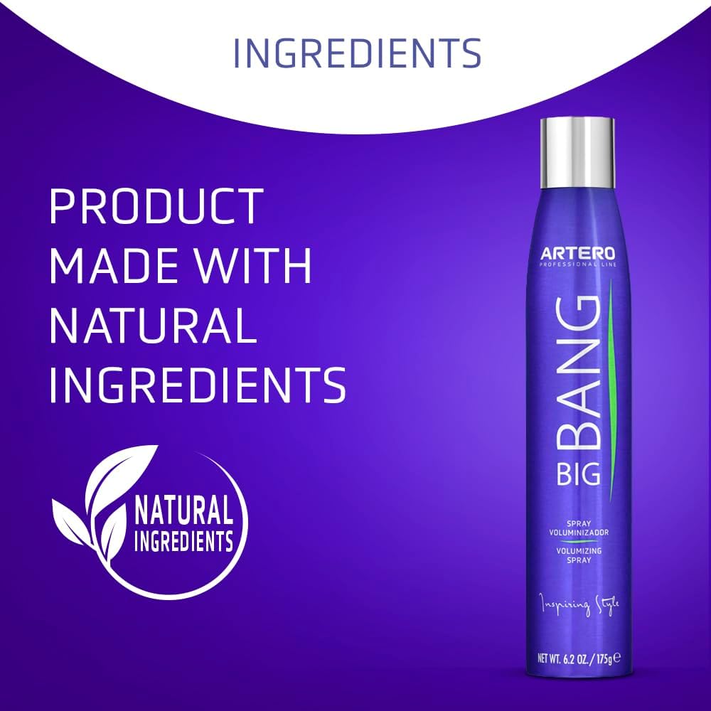 Artero paraben free volumizing grooming mist back label and directions
