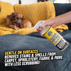 Close up of Furbidden enzyme cleaner label