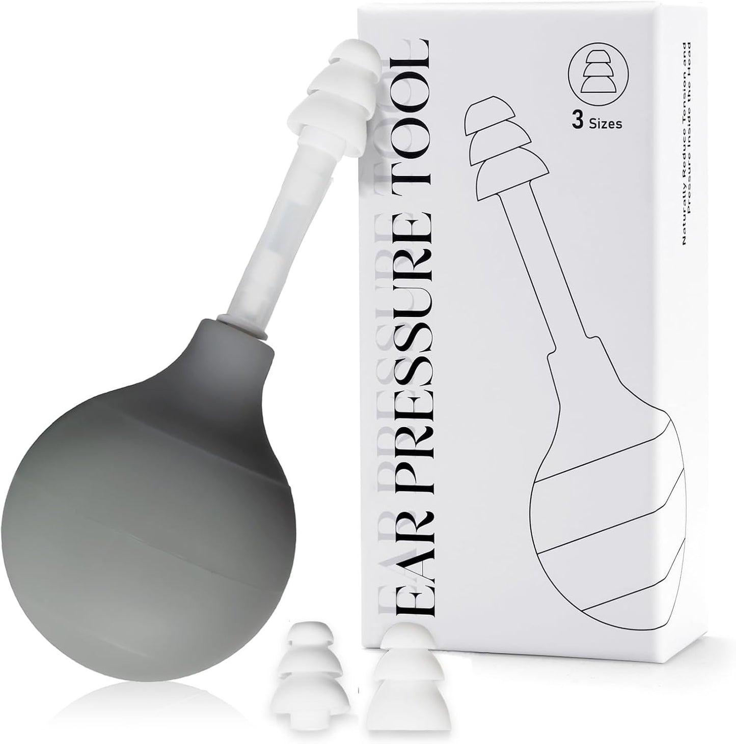 Lmrxofe ear pressure relief suction device with three earplugs front view