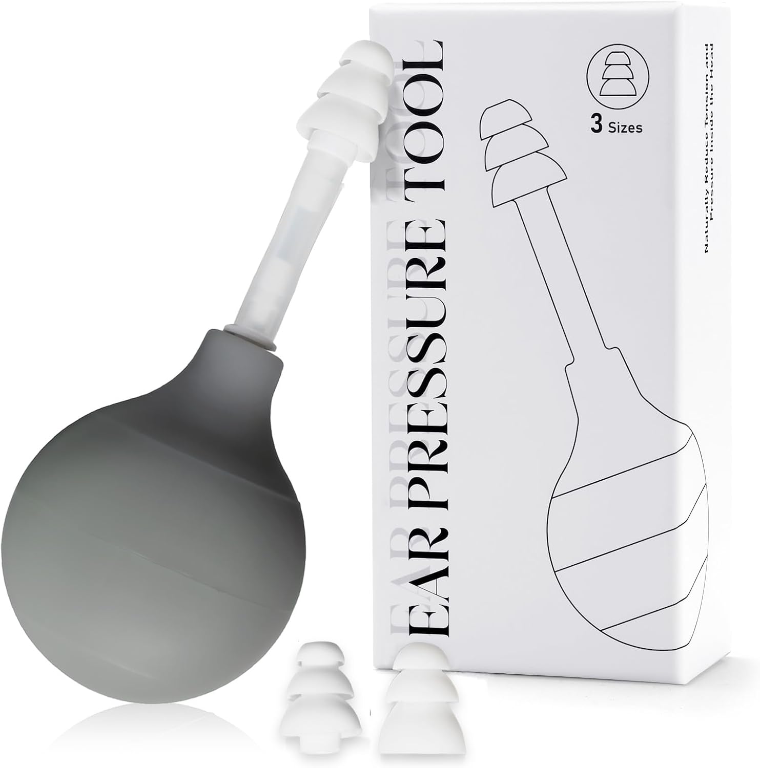 Lmrxofe ear pressure relief suction device with three earplugs front view