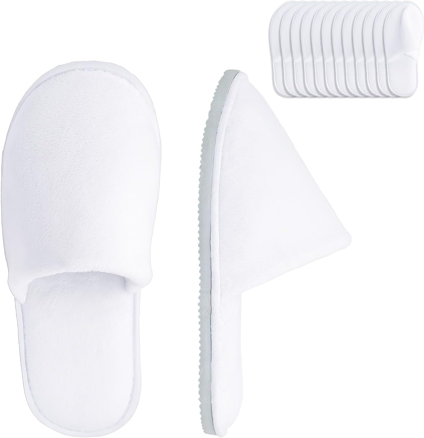 SMDZME disposable crystal velvet guest slippers front view