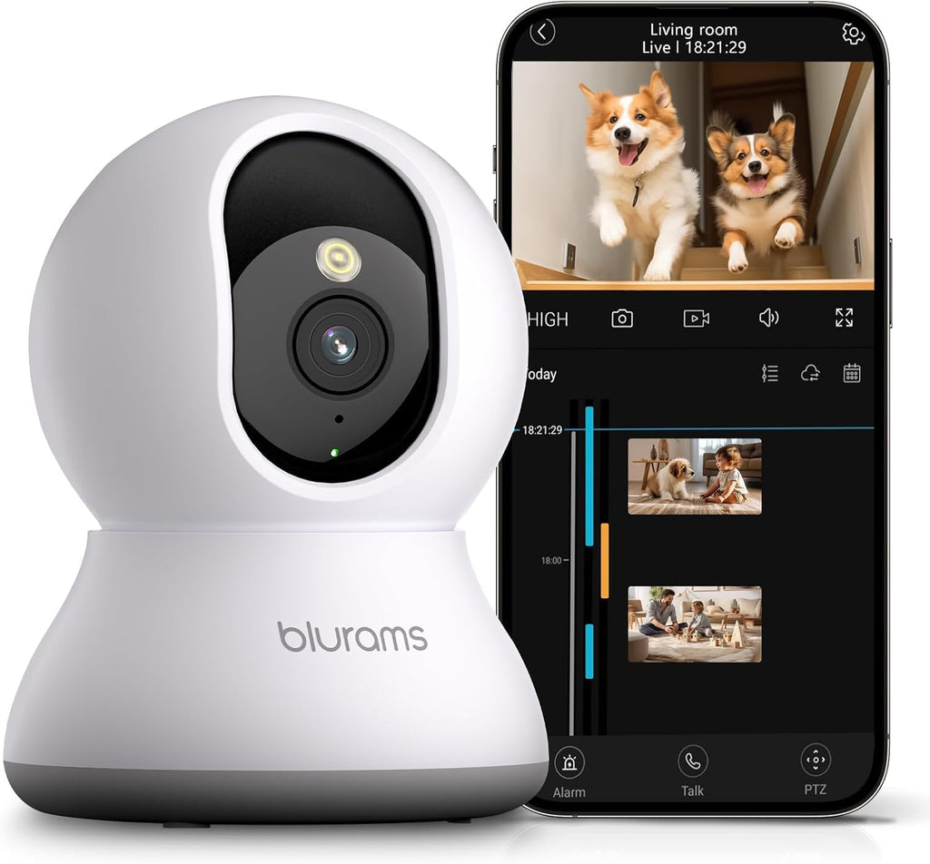 blurams 5G Indoor Cameras for Home Security, 2K Pet Camera with Phone App, 360 degrees PTZ Home Cam w/Dual-Band WiFi6, 2-Way Talk, Free Human/Sound Detection, Motion Tracking, Night Vision, Works with Alexa - Image 9
