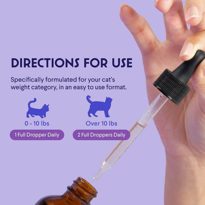 Wonder Paws supplement bottle being added to cat food