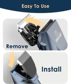 Step by step length guard attachment on the professional Oneisall cat hair trimmer.