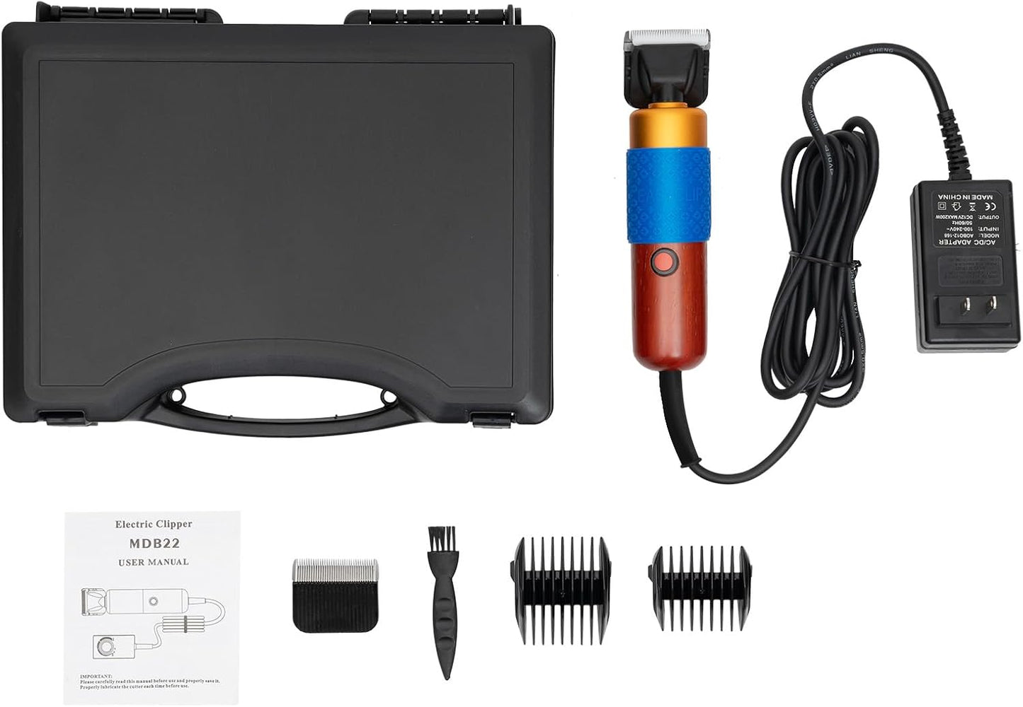 Robust electric animal shave trimmer engineered for thick coated livestock and large pets.