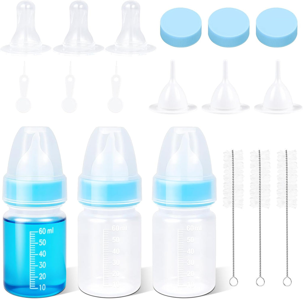 ASEVAT 5 oz 3PackPet Feeding Bottle, Anti-Choking Puppy Feeder Design,with 3pcs Replaceable and Reusable Silicone Nipples for Feeding Puppies, Kittens, Small Animals - Image 11