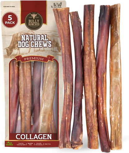 Premium Bully Bunches beef collagen treat for healthy dog teeth