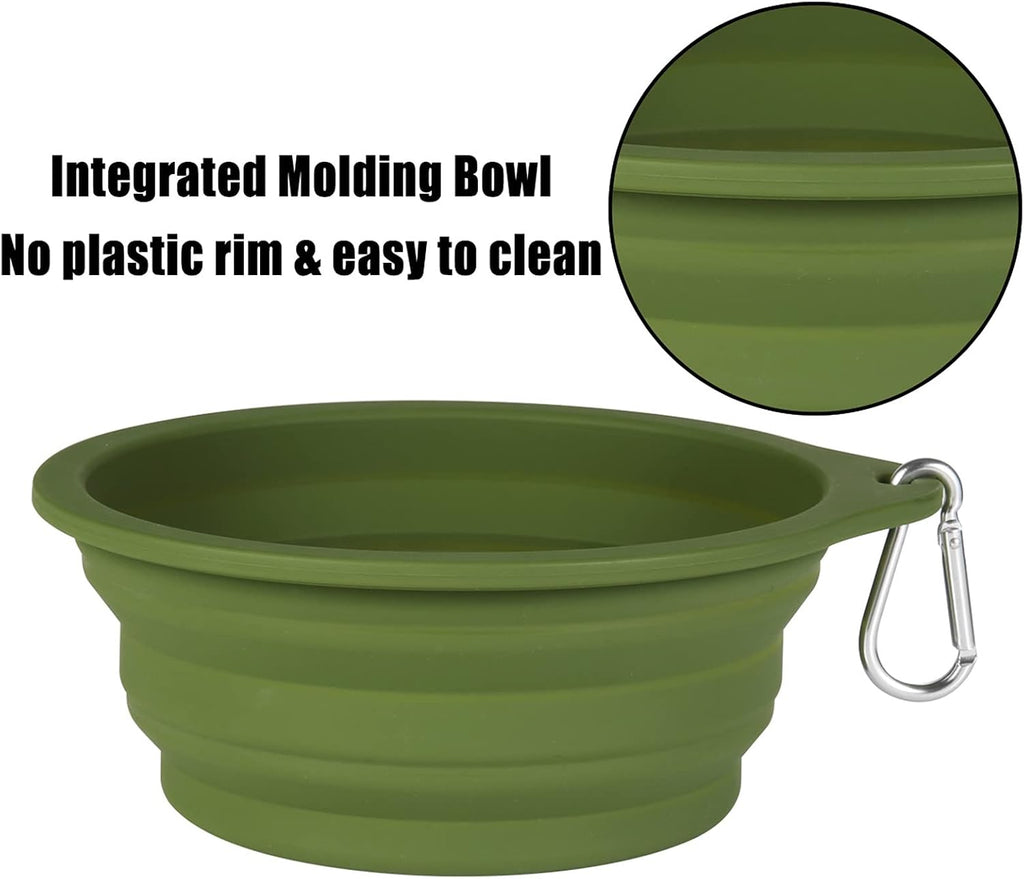 SLSON travel dog bowl filled with fresh water for pet hydration