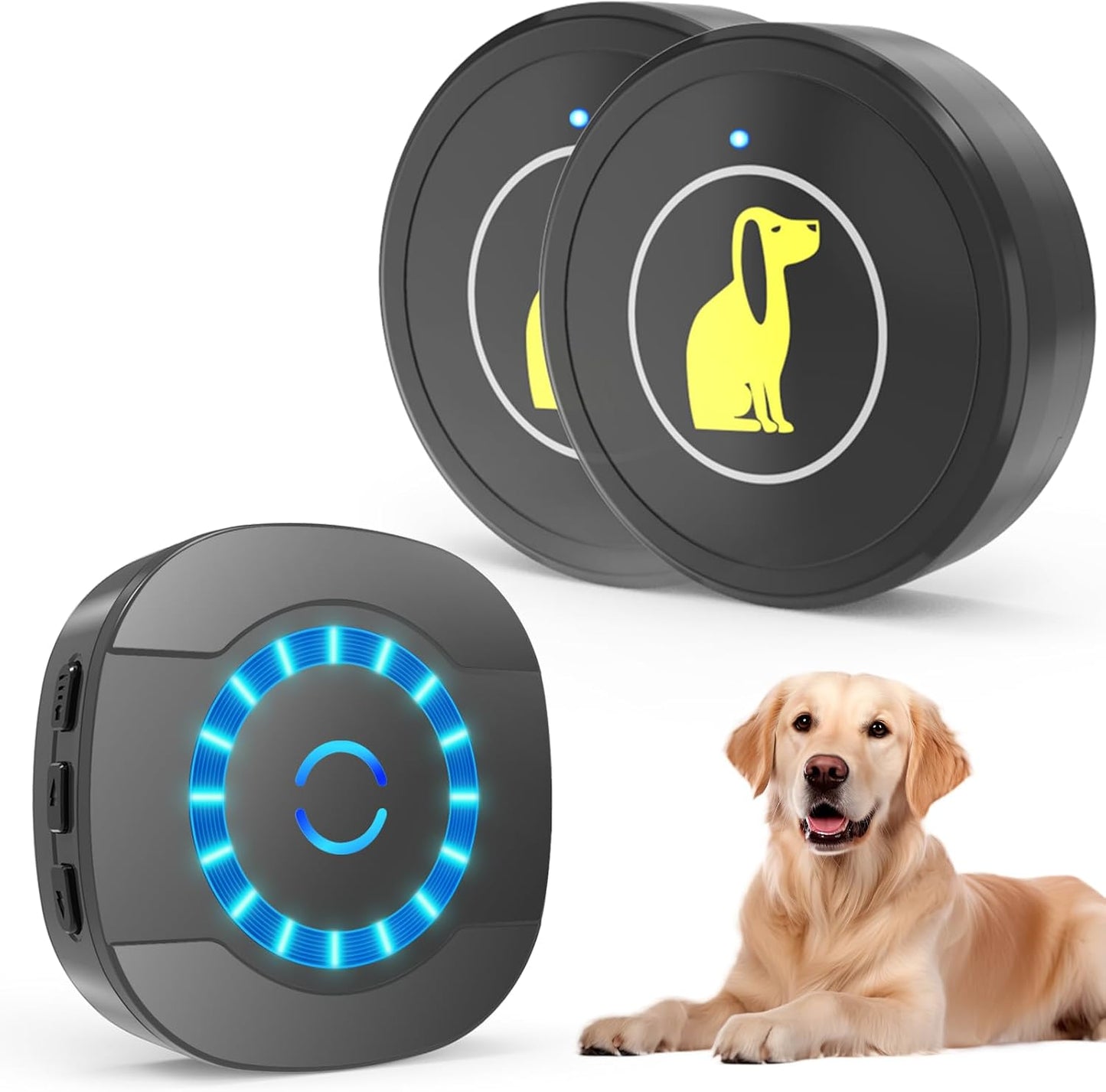 Components included with Lalolee wireless dog bell