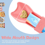 Ergonomic wet food mixer spoon showing the durable build quality for small pets