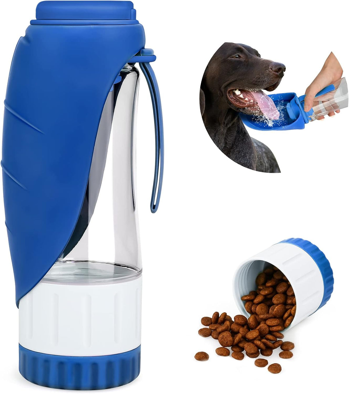 TIOVERY Upgraded Dog Water Bottle, Portable Dog Cat Puppy Pet Water Dispenser Feeder with Drinking Cup and Food Container Leak Proof for Outdoor Walking, Travel, Hiking 12OZ - Image 9