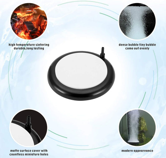 Hygger fish tank oxygen stone operating with fine fog mist