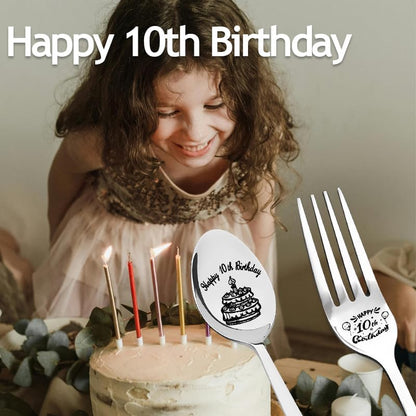 Sisadodo birthday keepsake fork detailing smooth rounded tines for kids daily safe dining