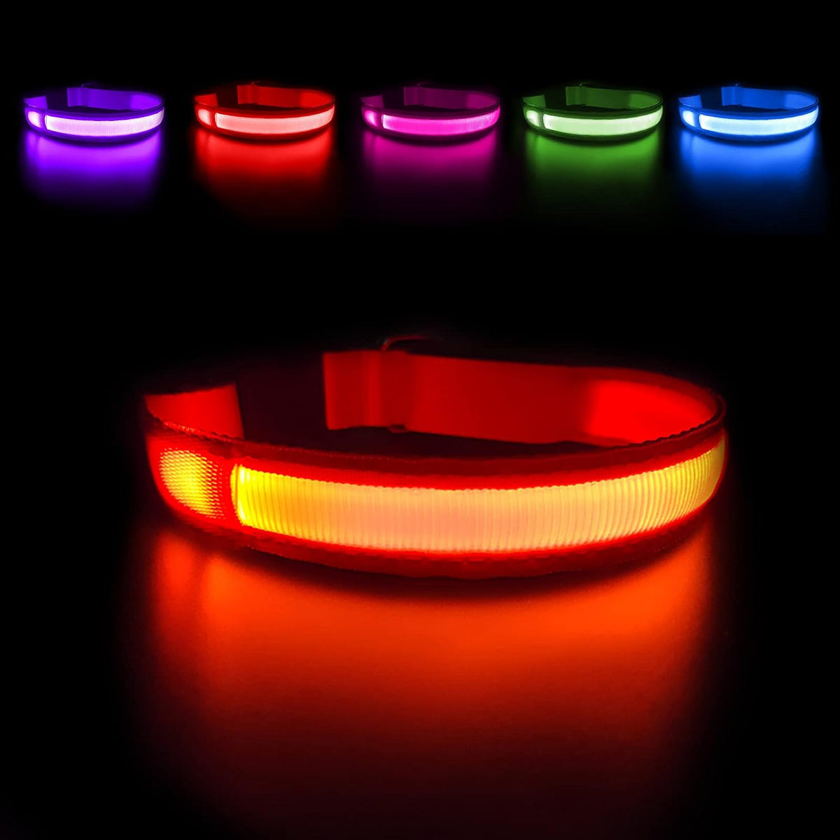 MASBRILL Light Up DogCollars-Rechargeable LED Dog Collar-Waterproof Night Walking Glowing Dog Collar for Small Medium Large Dogs - Image 15