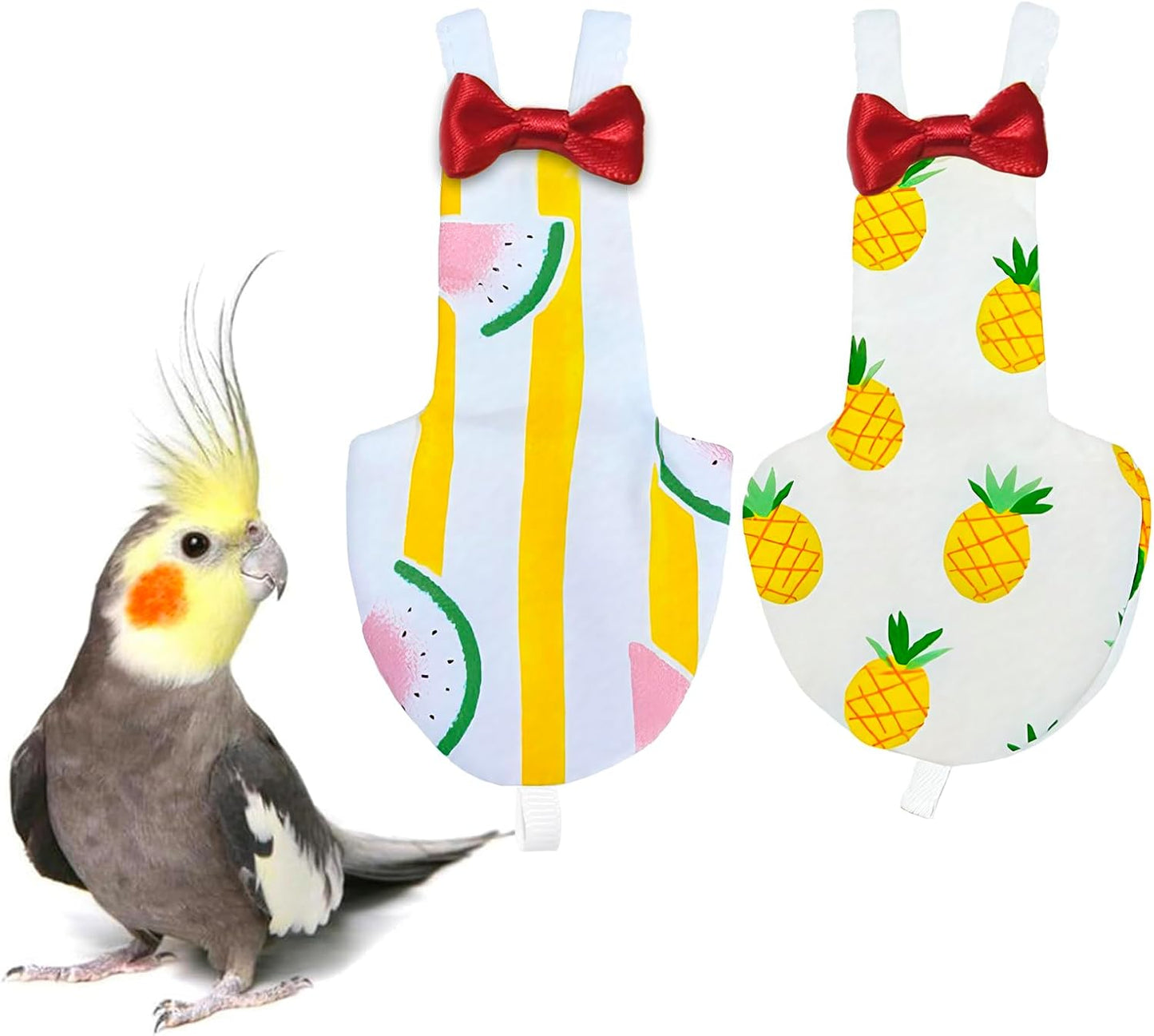 Premium imported USA pet bird diaper harness assembly diagram view
