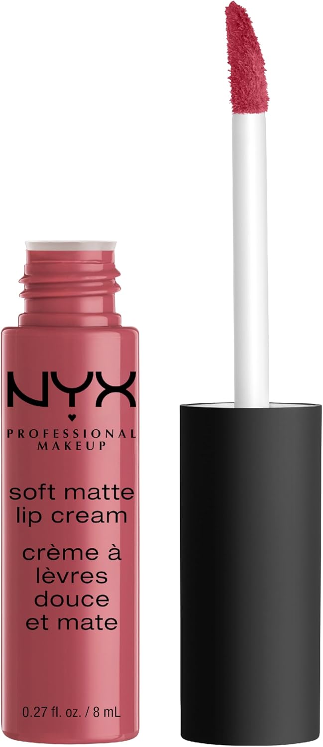 NYX PROFESSIONAL MAKEUP Soft Matte Lip Cream, Lightweight Liquid Lipstick - Monte Carlo (Deep Cranberry Red) - Image 10